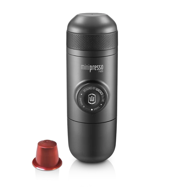 Minipresso NS de Wacaco. Espresso, Café, Barista, Café en cualquier lugar, Cafetera de viaje, café increíbles, minipresso, el mejor café, el mejor espresso, wacaco pipamoka, maquina de espresso, cafetera de bolsillo, cafetera compacta.