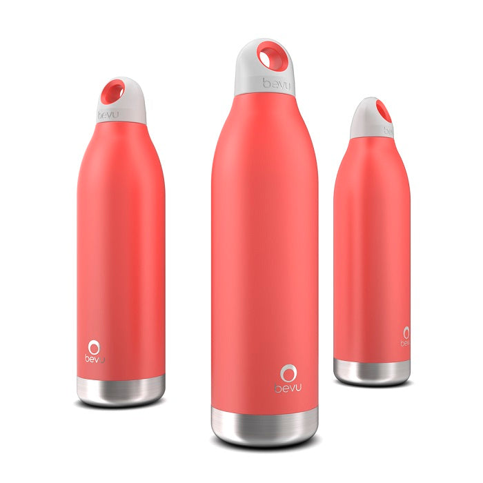 Osixstore Botella, Térmica, Bevu®, Bevu, Botellines 100% libre de BPA, BPA Free, Termo, Thermo Bottle Water Vacuun Insulated Hydration Healthy 48 Horas Frio, 8 Horas Caliente, Resistente, Acero Inoxidable, Doble Pared, Cobre, No Suda, Capacidad 18oz, Capacidad 550ml, Cierre Hermético, Sello Hipoalergénico, Reutilizable Coral BV550-CRL.