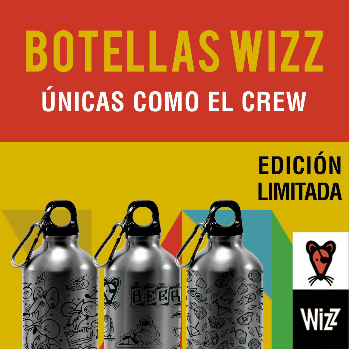 Botella Metálica 20 Oz Rats