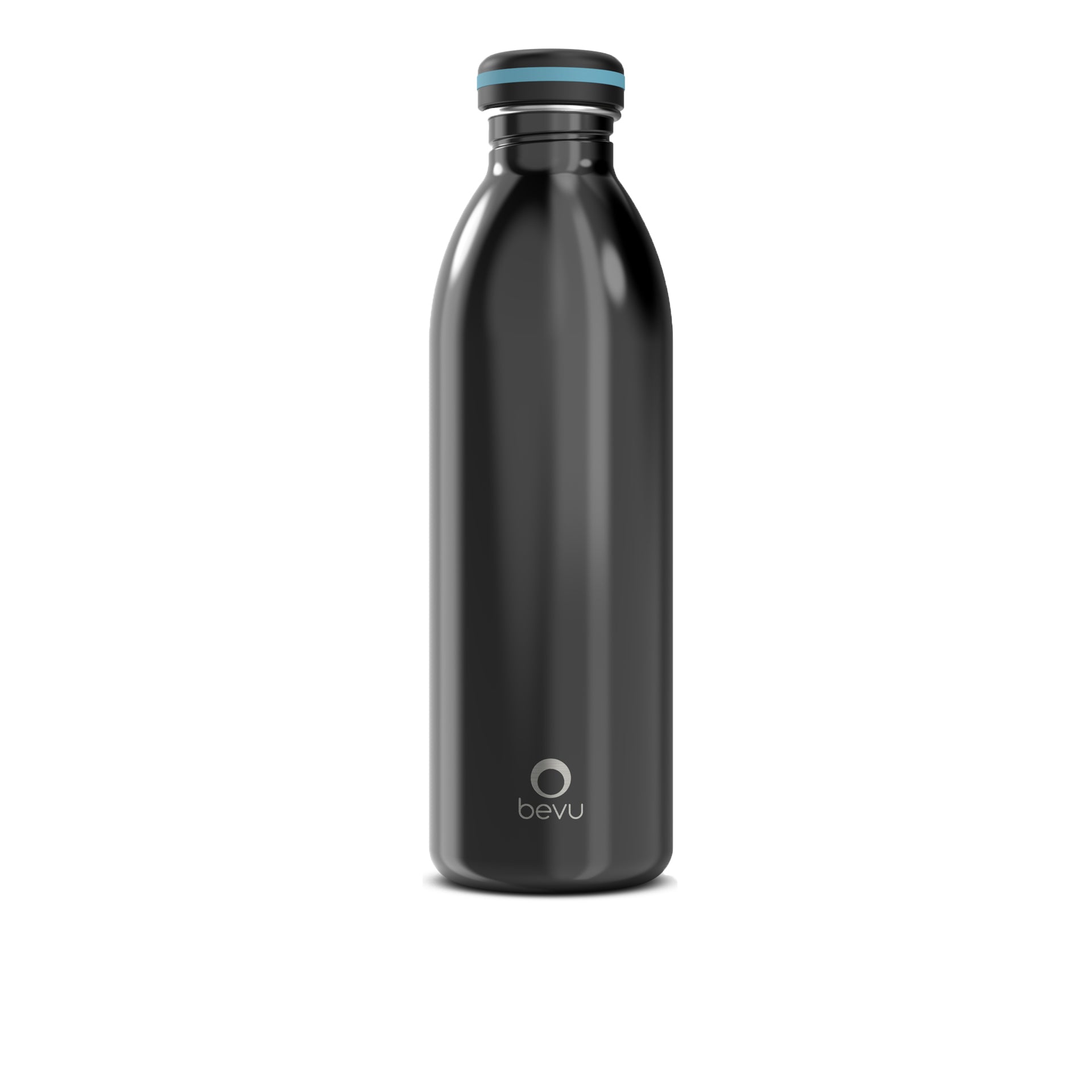 Bevu® One Botella Pared Simple Black 750ml / 25oz Vida Azul