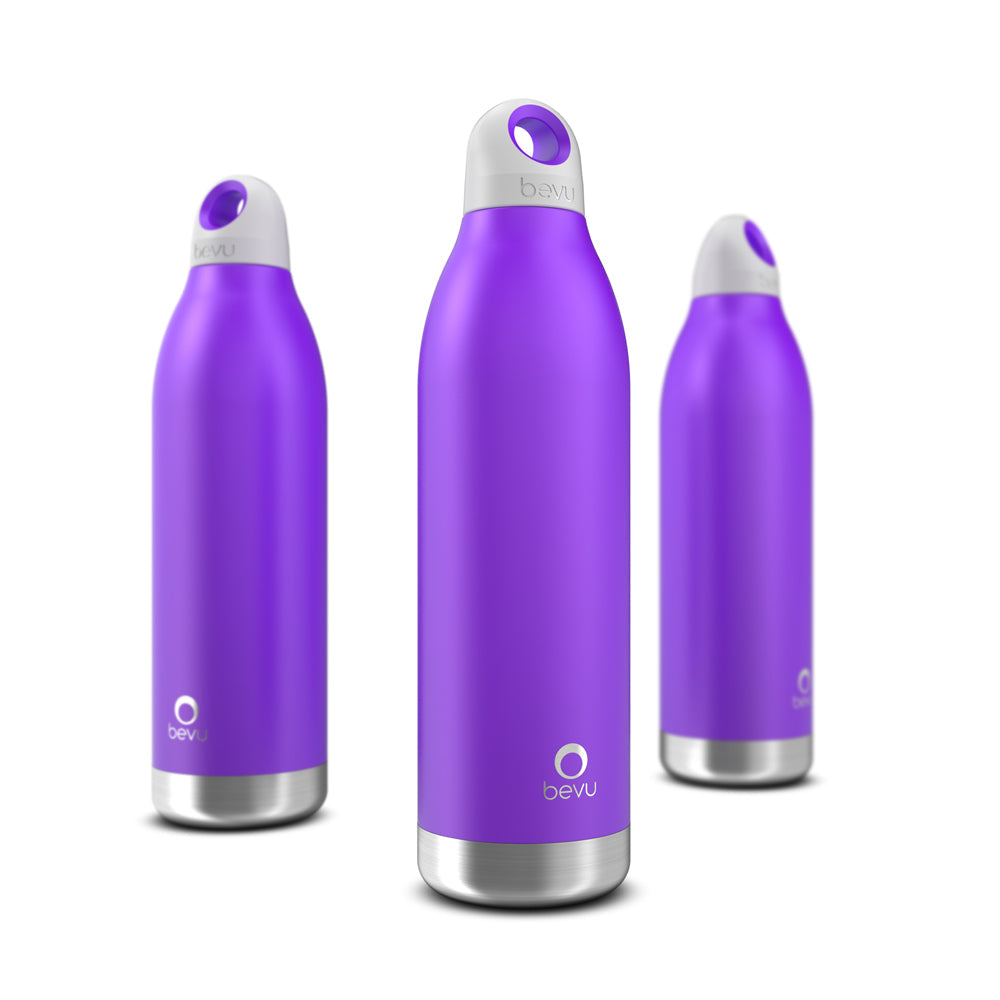 Osixstore Botella, Térmica, Bevu®, Bevu, Botellines 100% libre de BPA, BPA Free, Termo, Thermo Bottle Water Vacuun Insulated Hydration Healthy 48 Horas Frio, 8 Horas Caliente, Resistente, Acero Inoxidable, Doble Pared, Cobre, No Suda, Capacidad 18oz, Capacidad 550ml, Cierre Hermético, Sello Hipoalergénico, Reutilizable Violeta, Violet BV550-VLT.