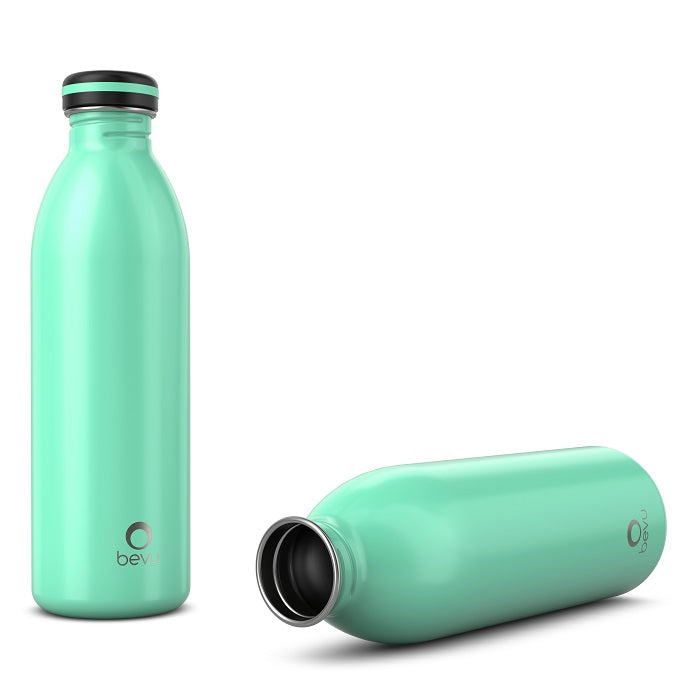 Osixstore Bevu® ONE Botella Pared Simple Black 750ml / 25oz Botella Acero inoxidable, Una pared, Liviana, Reusable BPA Free, Fácil de llevar, Duradera, No derrama Capacidad 25oz Capacidad 750ml Menta, Mint BV750-SW-MNT.