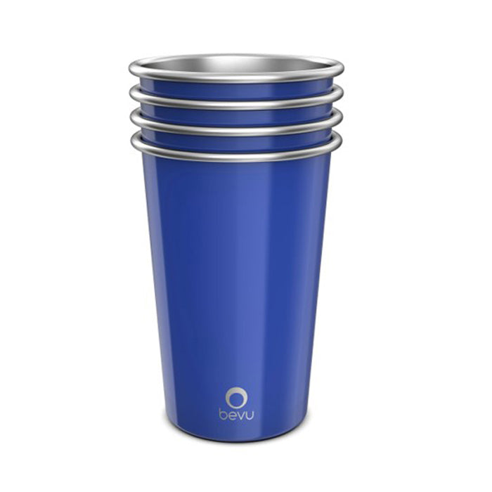 Osixstore, Bevu® FIESTA Vasos Acero Inoxidable Cobalt Capacidad 470ml Capacidad 16oz, Durabilidad, Reutilizable, Liviano, Resistente, Resistente a la Corrosión, Atractivos Colores, 100% libre de BPA, BPA Free, BV470-SWCP-CBLT-4.