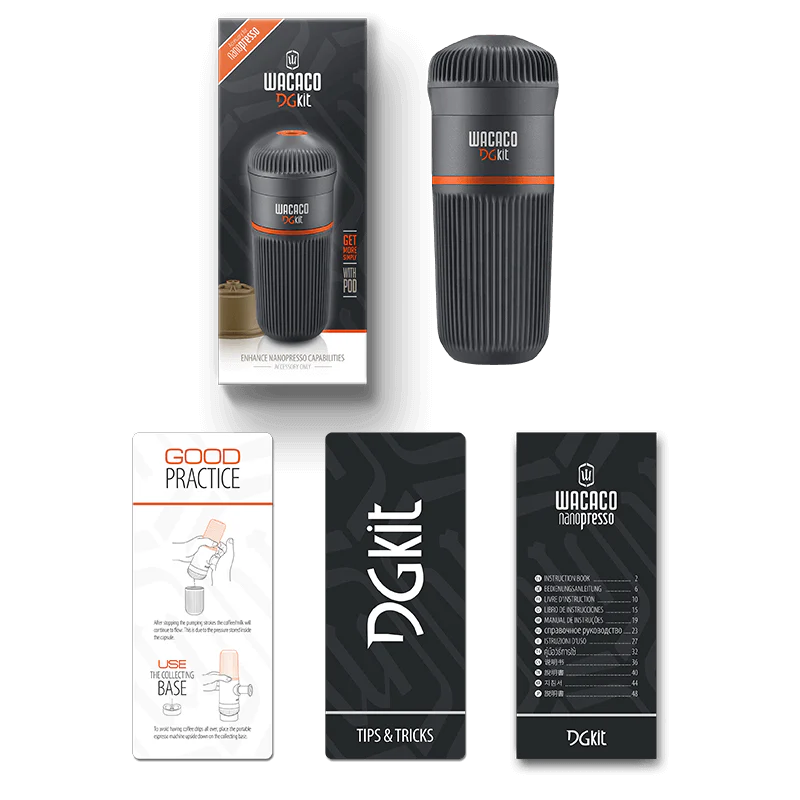 Wacaco Nanopresso DG Kit Espresso, Café, Barista, Café en cualquier lugar, Cafetera de viaje, café increíbles, minipresso, el mejor café, el mejor espresso, wacaco pipamoka, maquina de espresso, cafetera de bolsillo, cafetera compacta