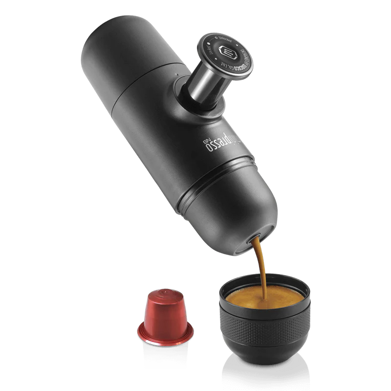 Minipresso NS de  Wacaco. Espresso, Café, Barista, Café en cualquier lugar, Cafetera de viaje, café increíbles, minipresso, el mejor café, el mejor espresso, wacaco pipamoka, maquina de espresso, cafetera de bolsillo, cafetera compacta.